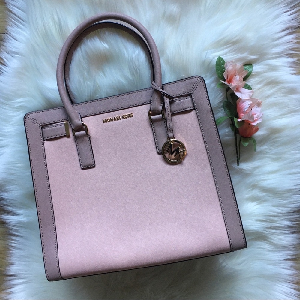🌸Large Michael Kors Pastel Pink & Fawn Dillon Tote NWT